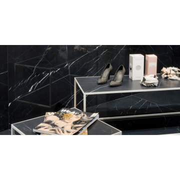 Spieki kwarcowe Dark Marquina polerowany 300x150x0,6 cm